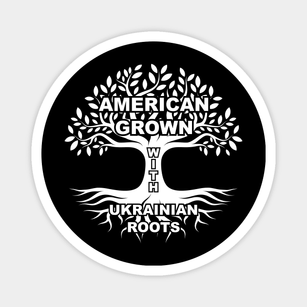 American Grown With Ukrainian Roots Magnet by Lasso Print